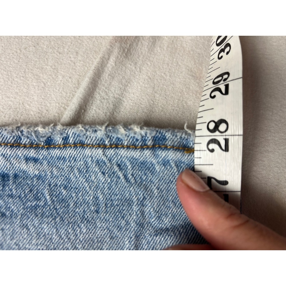 Levis Premium Ribcage Straight Ankle Jeans Light Wash Blue 23 High Rise Denim - Picture 5 of 10